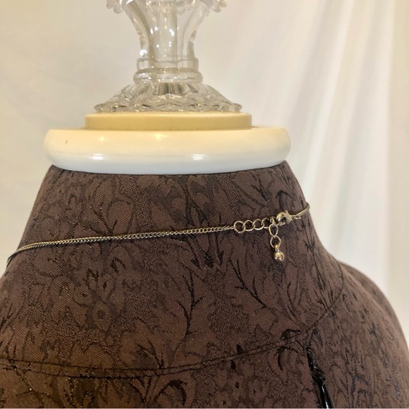 💸 5/20 Large Egyptian Goddess Isis Statement Necklace w/ Orange Stone - Picture 10 of 10